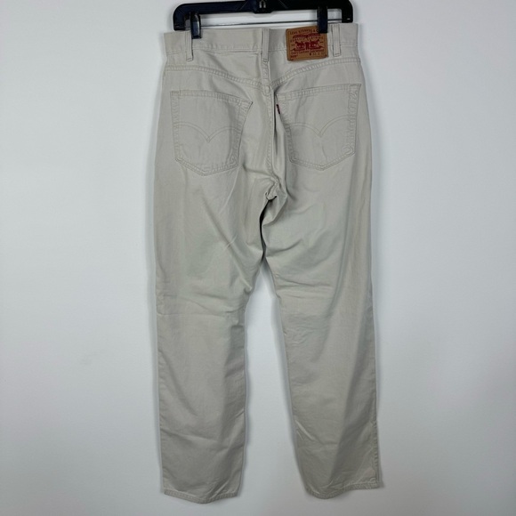 Levi's 505 100% Cotton Tan Khaki Straight Leg Jeans Neutral - Picture 2 of 4